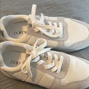 J. Crew Factory White and Gray Athletic Shoes